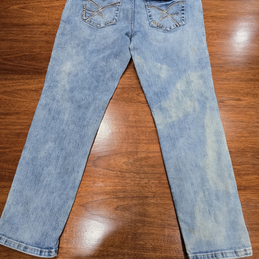 Amethyst Jeans Distressed Light Wash Stretch Straight Denim Blue Jeans 13-short‎ - Picture 6 of 8
